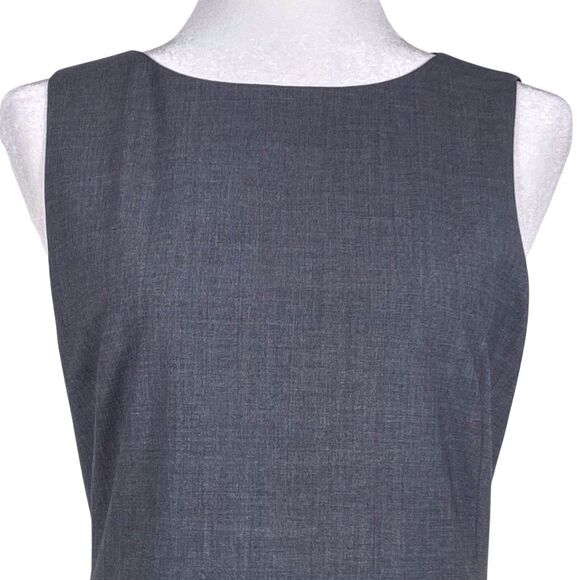 Theory Betty 2B Edition Sheath Dress Size 8 Wool Blend Gray Sleeveless EUC - Picture 5 of 15
